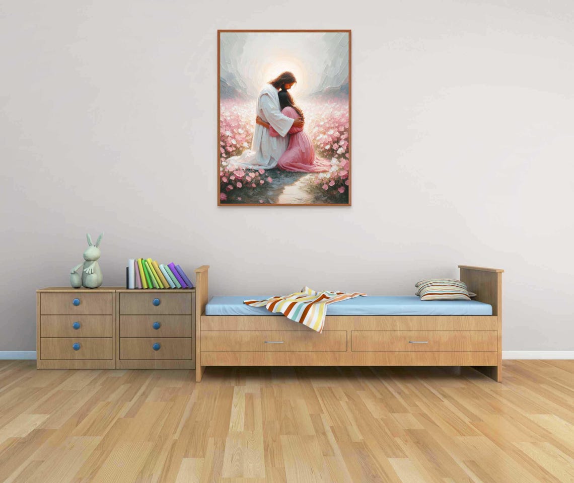 His Light Christian Art Jesus With Woman Jesus Wall Art Lds Painting Bible Prints Jesus And Girl Jesus Painting Christian Painting - Image 7