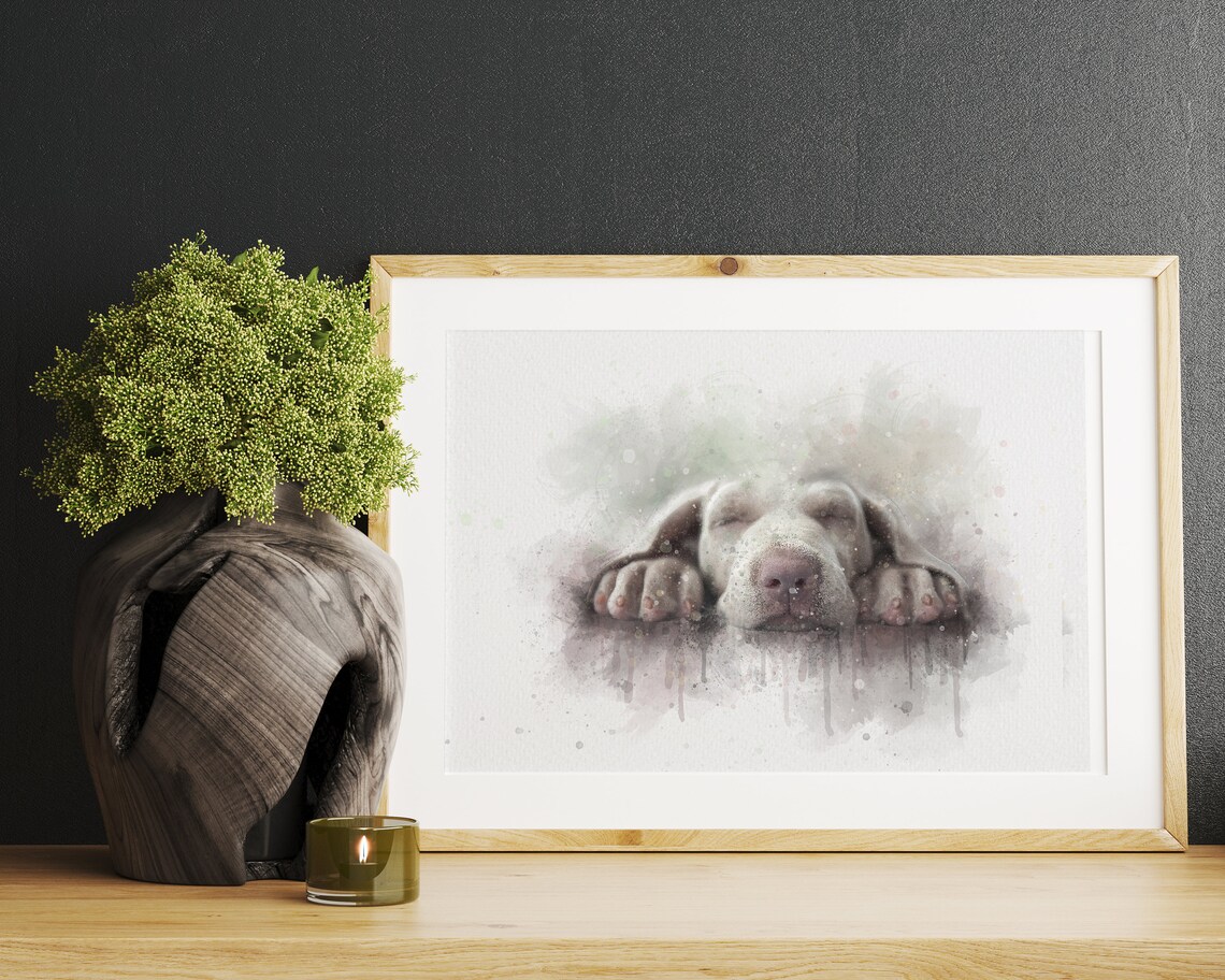 Custom Watercolor Pet Portrait From Photo Boy With Dog Framed Print - Image 3