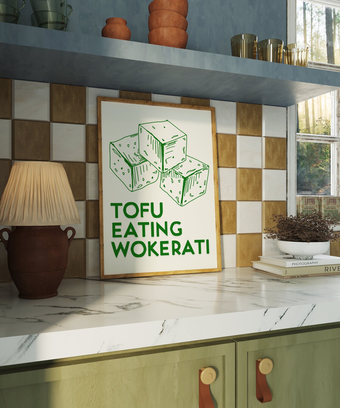 Tofu Eating Wokerati Print Fuck The Tories Print Anti Tory Poster Bold Typography Art Print Left Wing Gift For Boyfriend Gifts For Lefties - Image 2