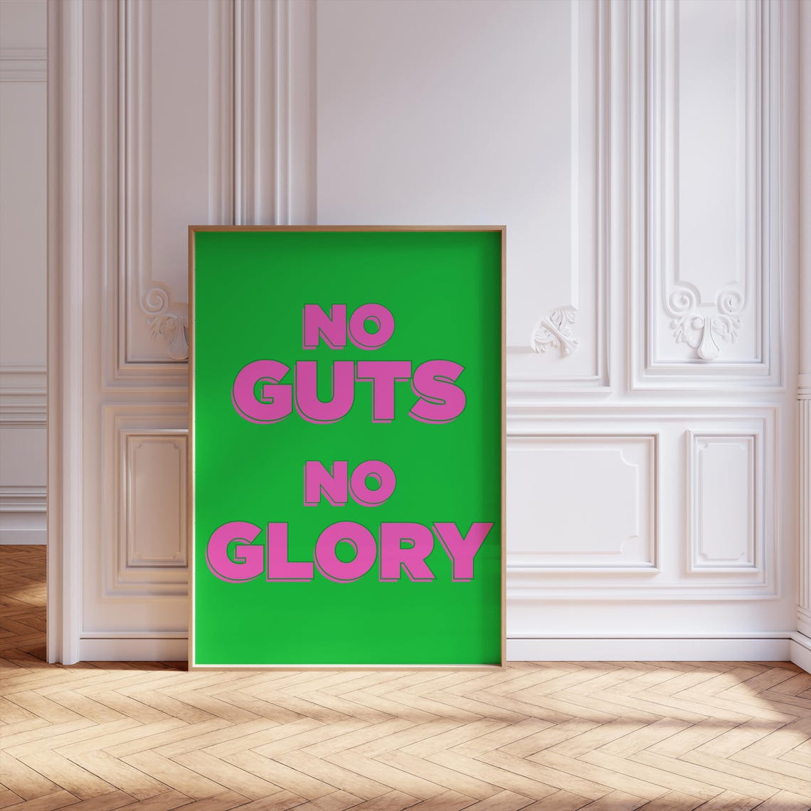 No Guts No Glory Print Motivational Office Poster Gifts For Creatives - Image 2