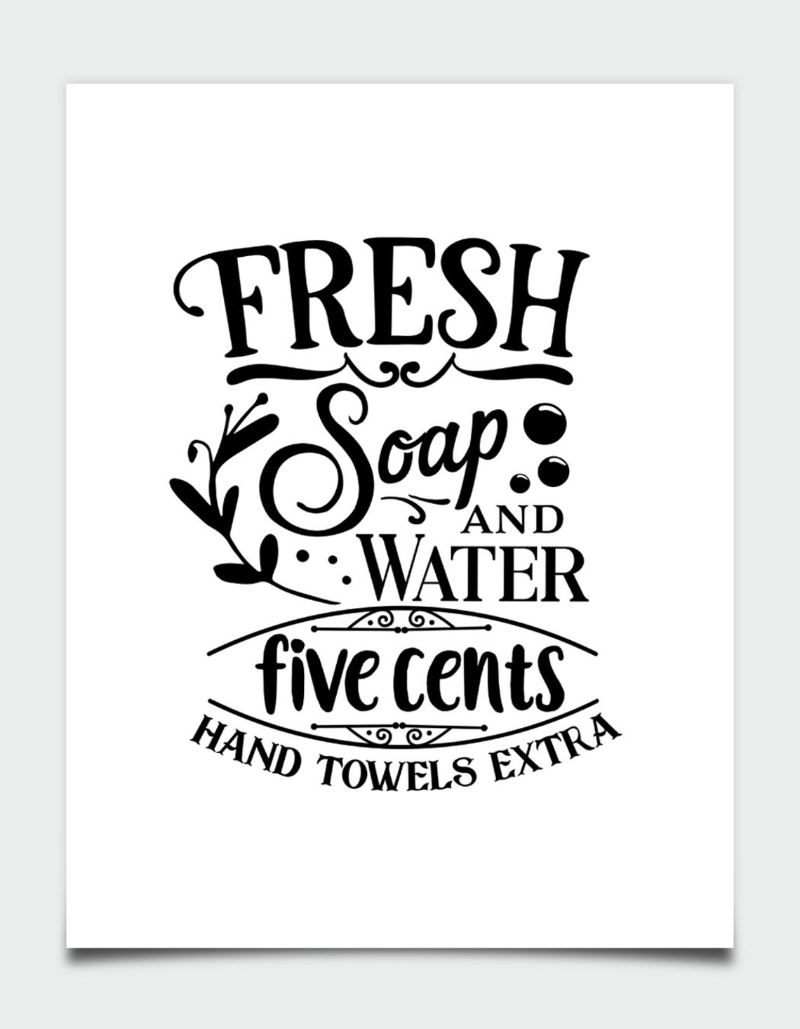 Funny Bathroom Quote Poster, Retro Bathroom Decor - Image 2