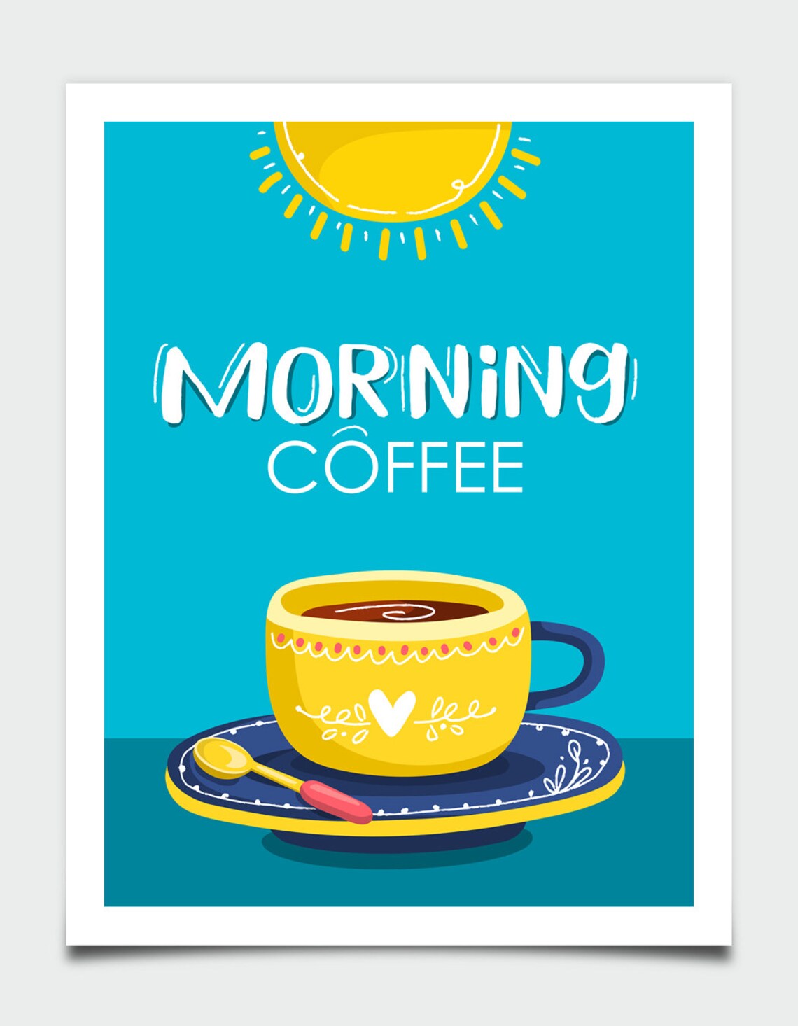 Retro Coffee Poster, Kitchen Wall Art Print - Image 2