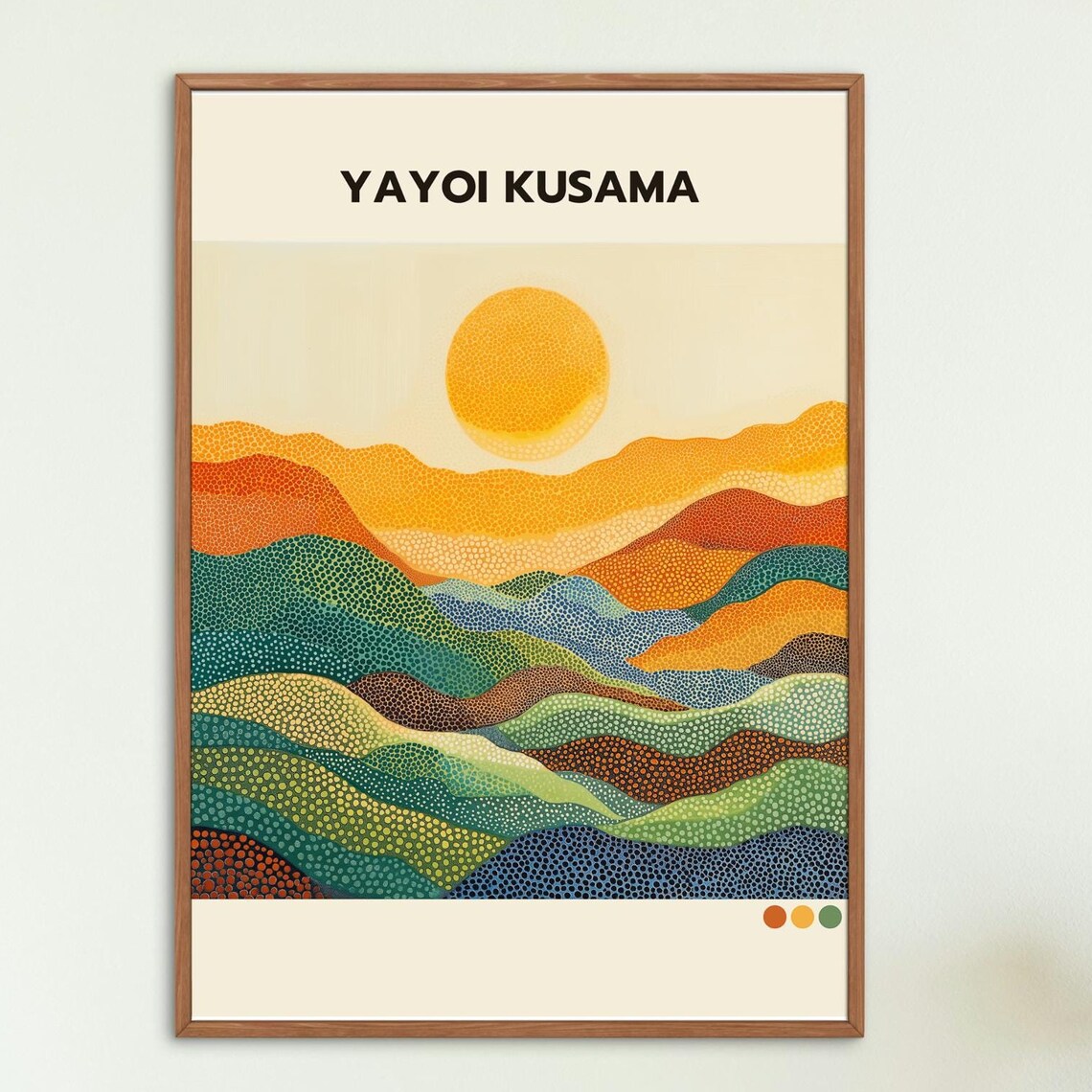 Yayoi Kusama Wave Print, Japandi Art Poster - Image 2