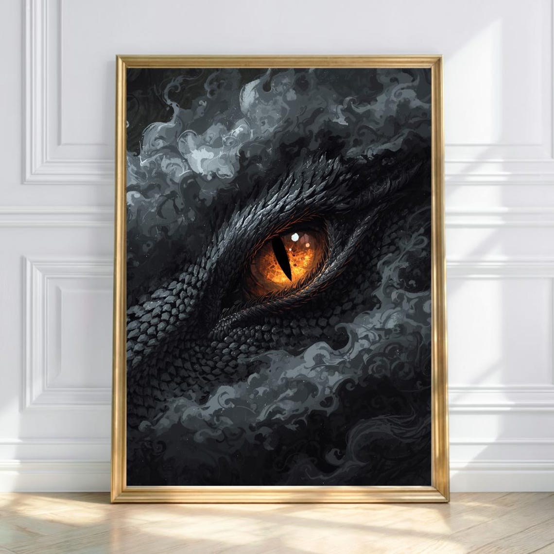 Dragon Eye Print Gothic Fantasy Wall Art