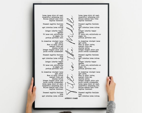 Custom Poem Motivational Art, Personalized Poster