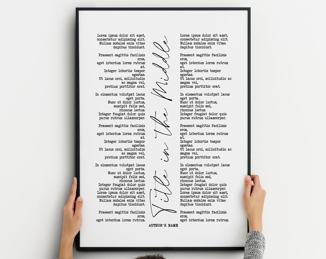 Custom Poem Motivational Art, Personalized Poster