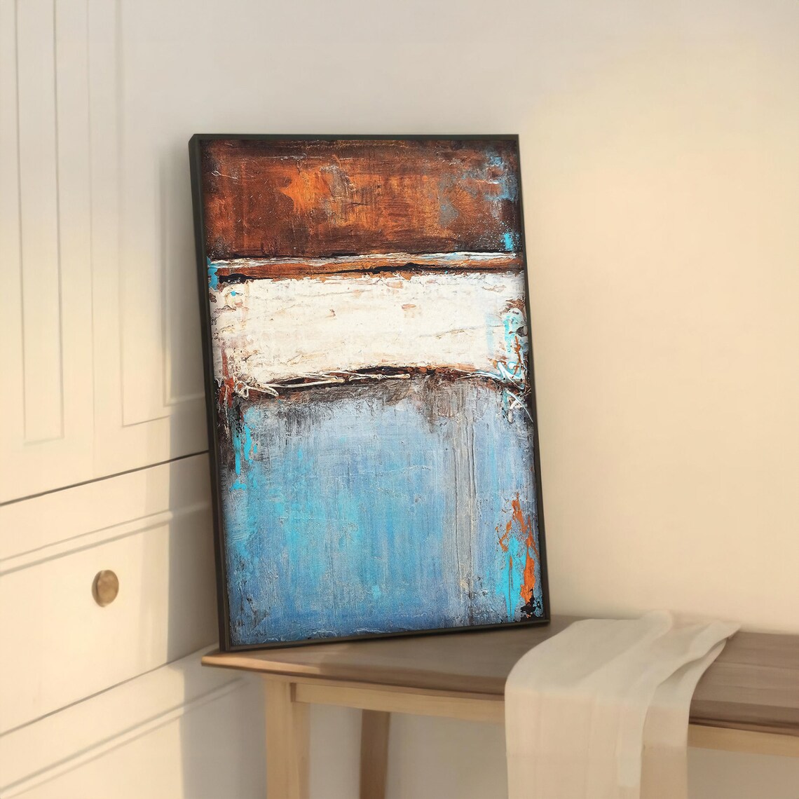 Rustic Abstract Landscape, Vintage Inspired Art Print - Image 5