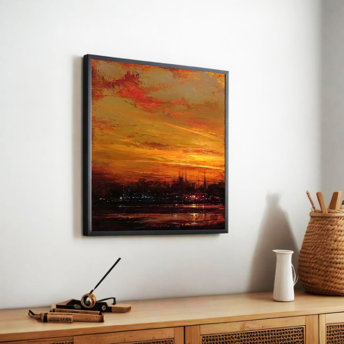 Sunset Over City Skyline, Urban Landscape Print - Image 5