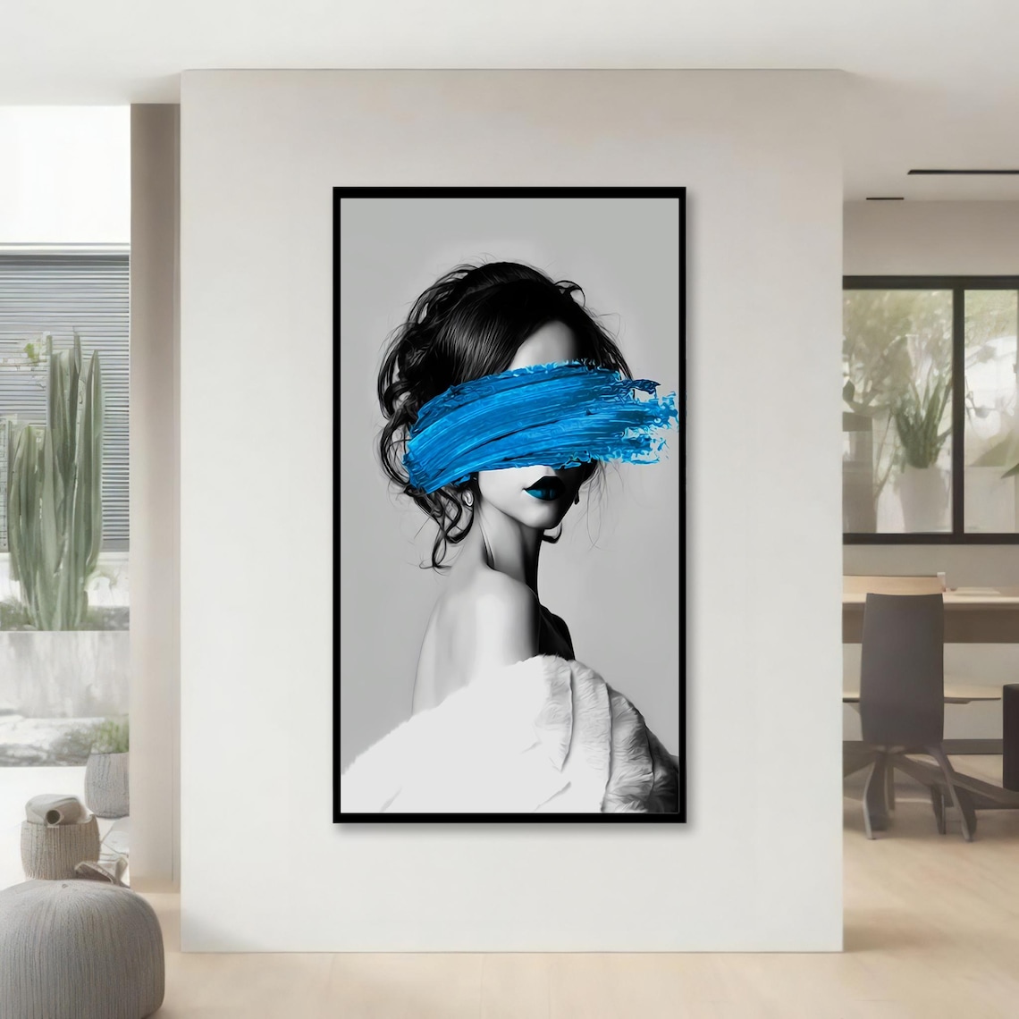 Abstract Monochrome Portrait, Modern Minimalist - Image 4