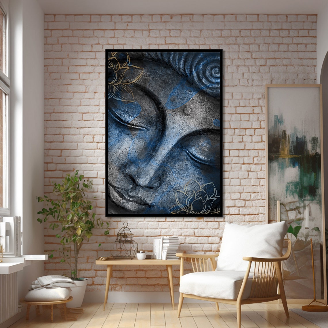 Tranquil Buddha Art Print, Peaceful Spiritual Painting - Image 2