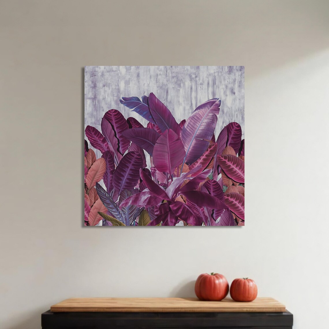 Lush Purple Foliage Painting, Modern Botanical Art - Image 4