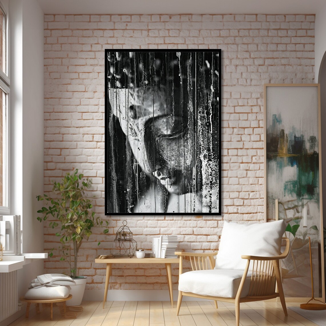 Monochrome Buddha Art Print, Serene Reflective India - Image 2