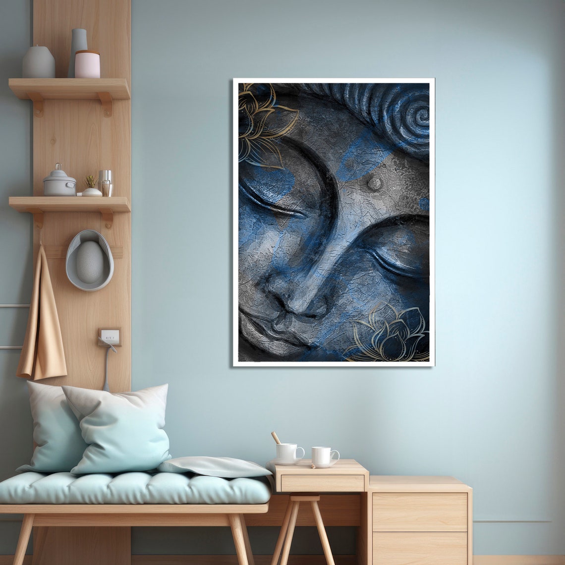 Tranquil Buddha Art Print, Peaceful Spiritual Painting - Image 4