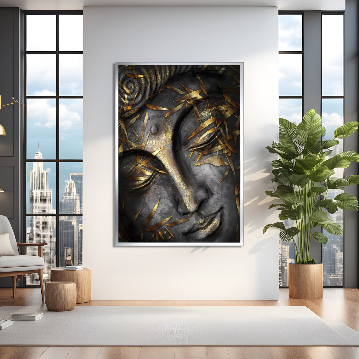 Buddha Painting, Luxurious Meditation Wall Decor - Image 2