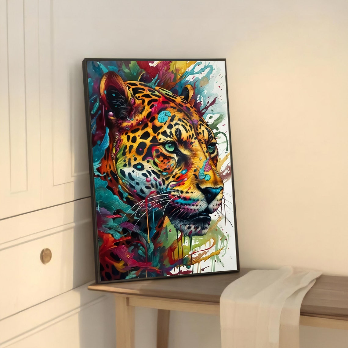 Leopard Print, Bold And Colorful Animal Art Print - Image 5