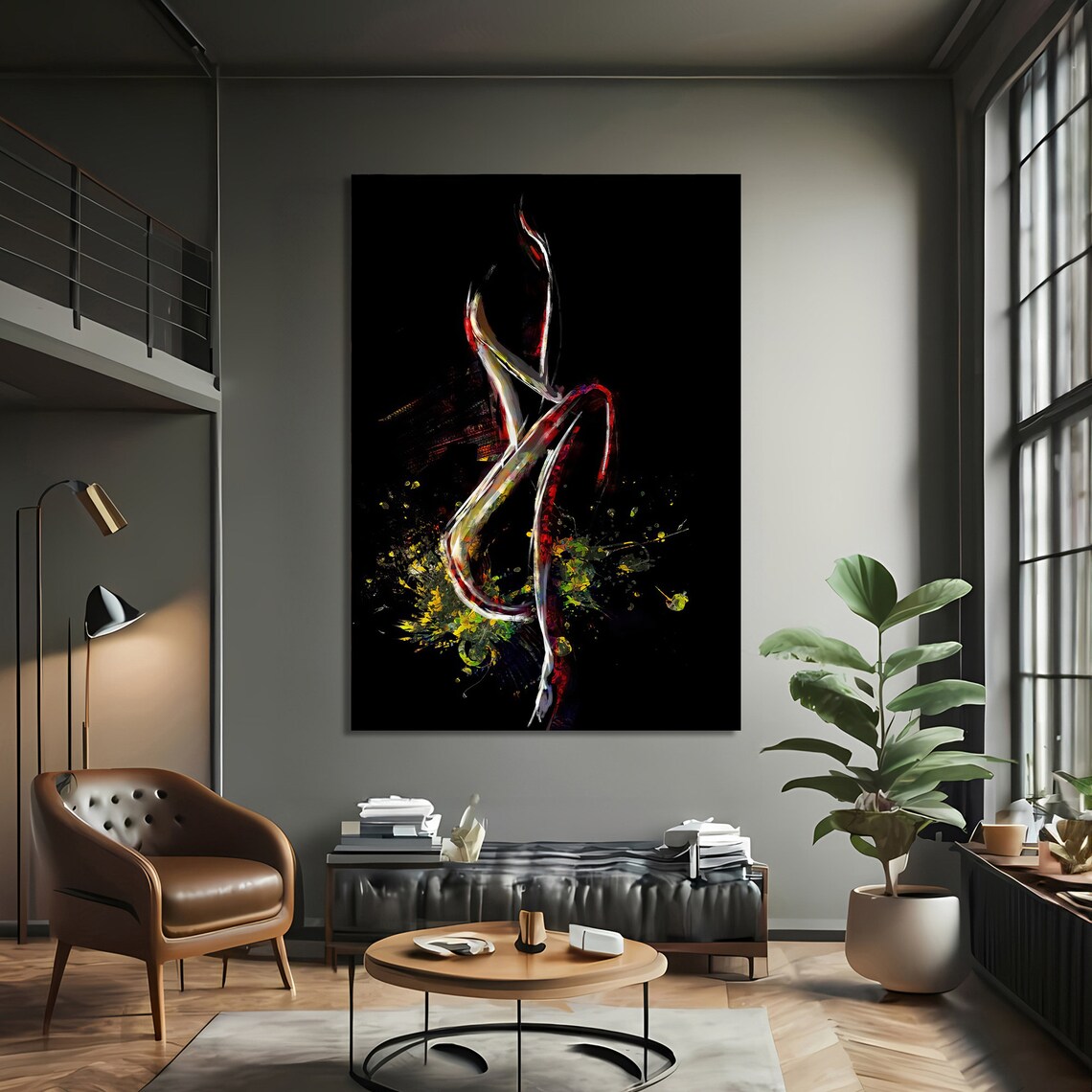 Bold Erotic Painting, Sensual Modern Decor - Image 4