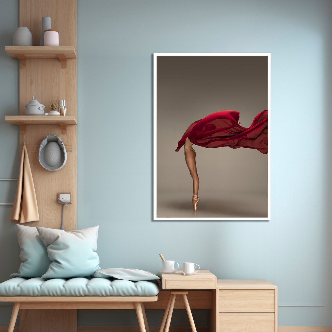 Elegant Dance In Motion, Ballerina Wall Art Print - Image 4