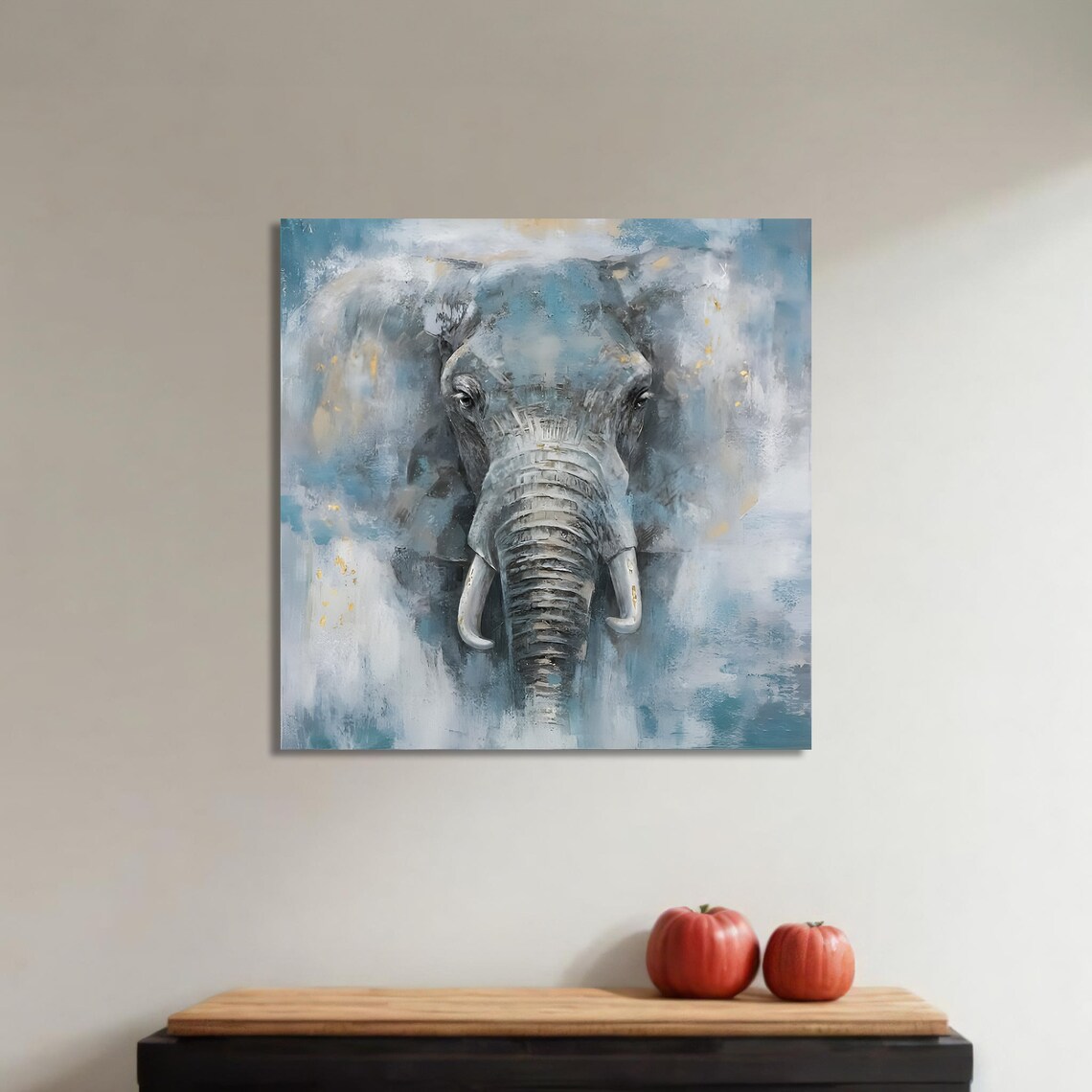 Majestic Elephant Art Print, Elegant Wildlife Painting - Image 4