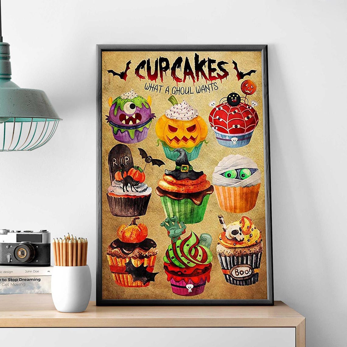 Halloween Cupcakes Spooky Monsters What A Ghoul Wants Poster - Image 3