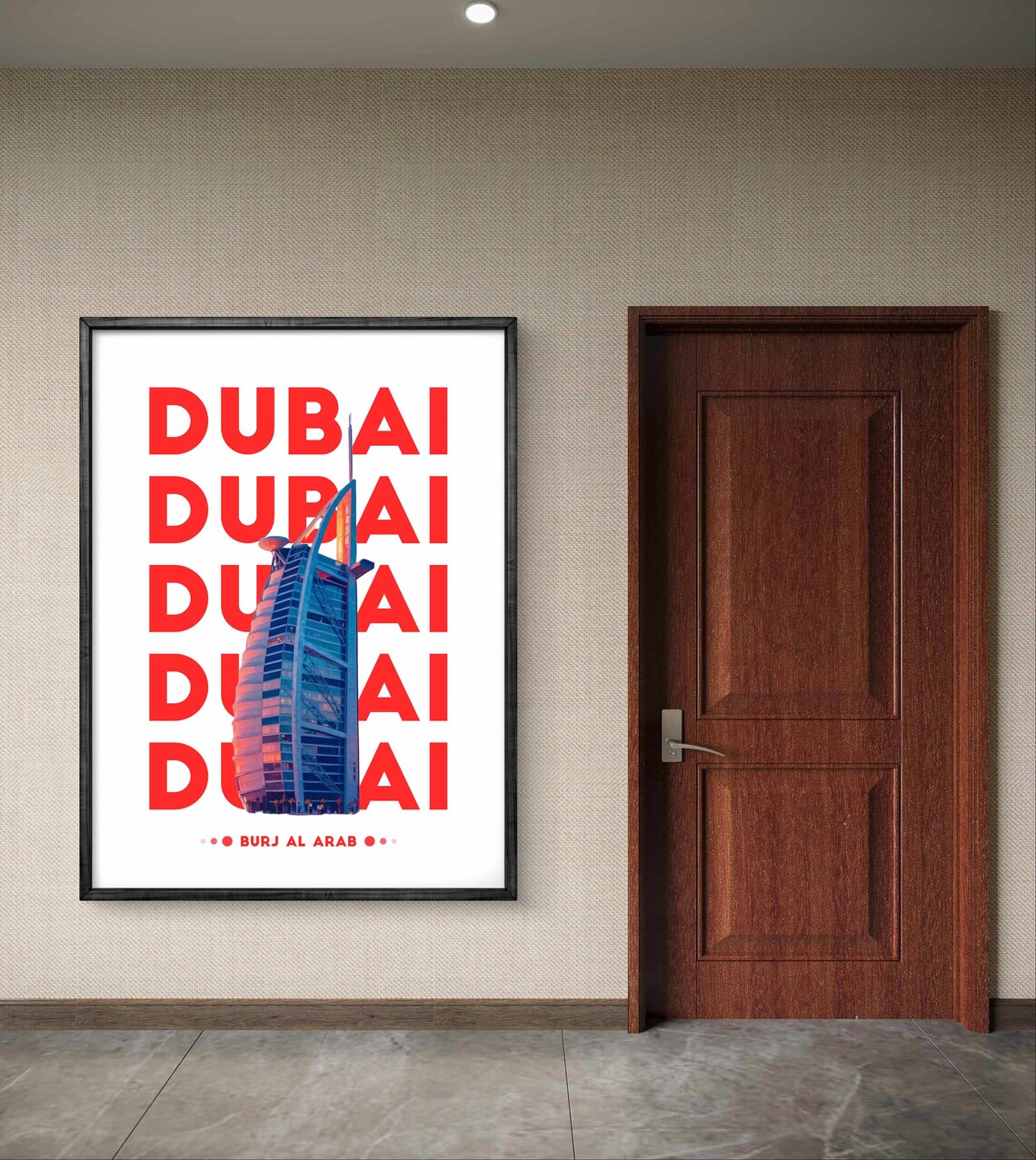 Dubai Burj Al Arab Minimalist Wall Art Print - Image 2