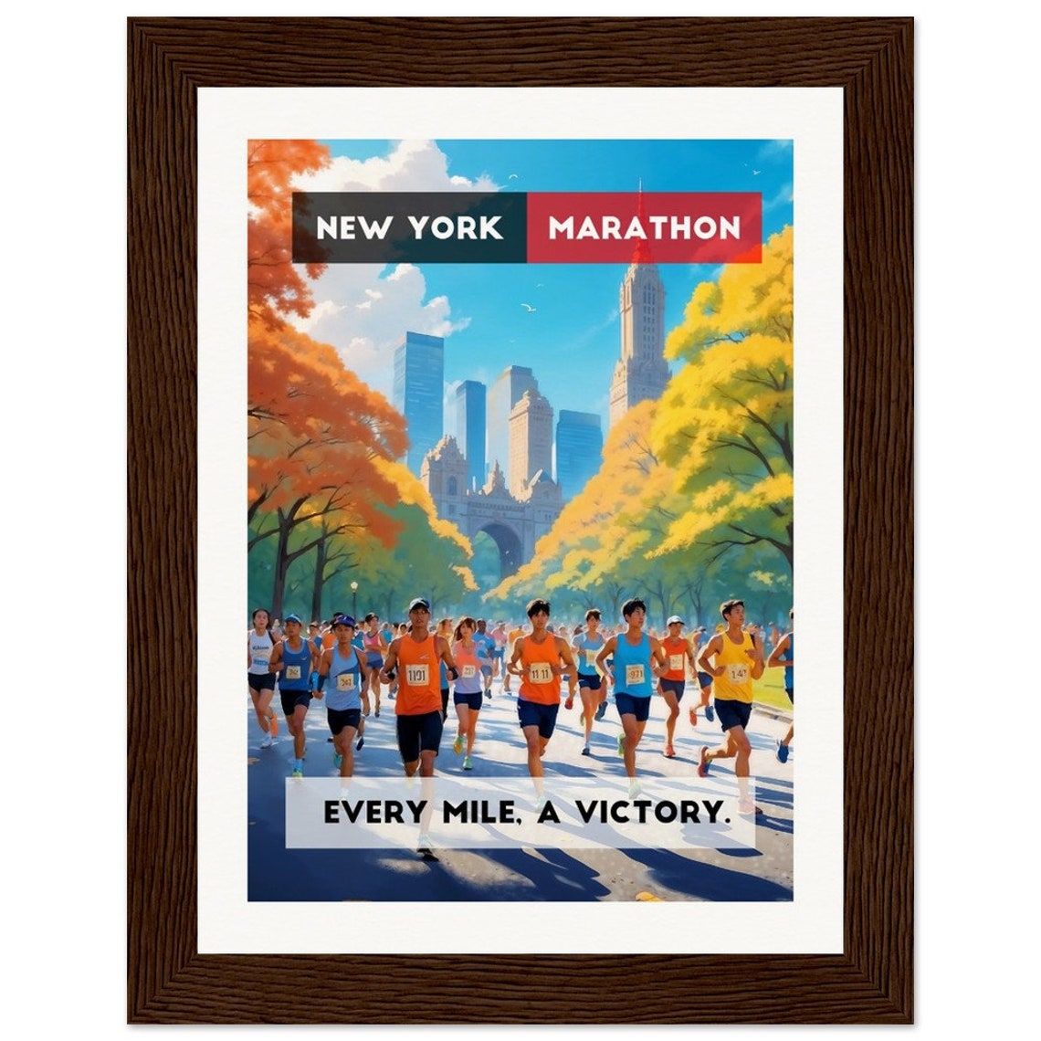 New York Marathon Every Mile A Victory Runners Race Day Poster - Image 2