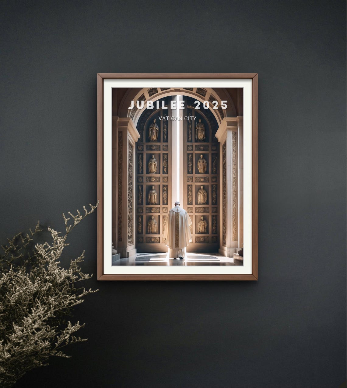 Jubilee 2025 Vatican City Holy Door Pilgrim Sacred Art Poster - Image 3