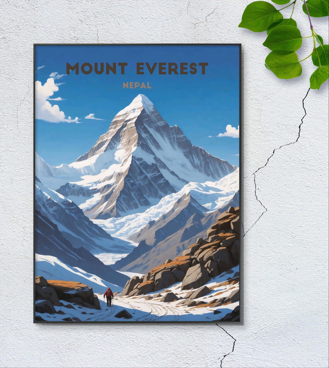 Mount Everest Nepal Majestic Himalayan Snow Peak Travel Poster - Image 3