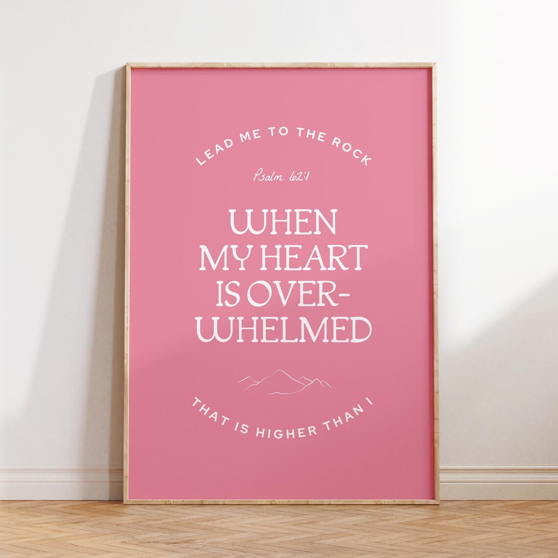 Psalm 62:1 Christian Bible Verse Minimalist Art Print