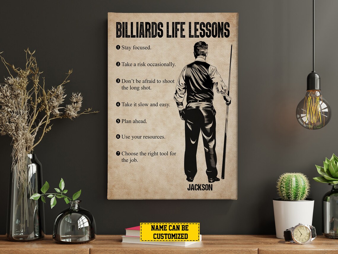 Billiards Life Lessons Personalized Poster Print - Image 4