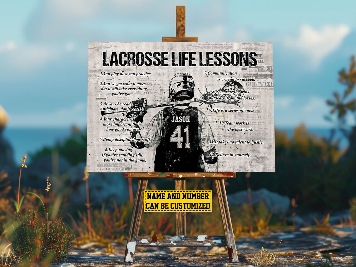 Personalized Lacrosse Life Lessons Art Print - Image 2