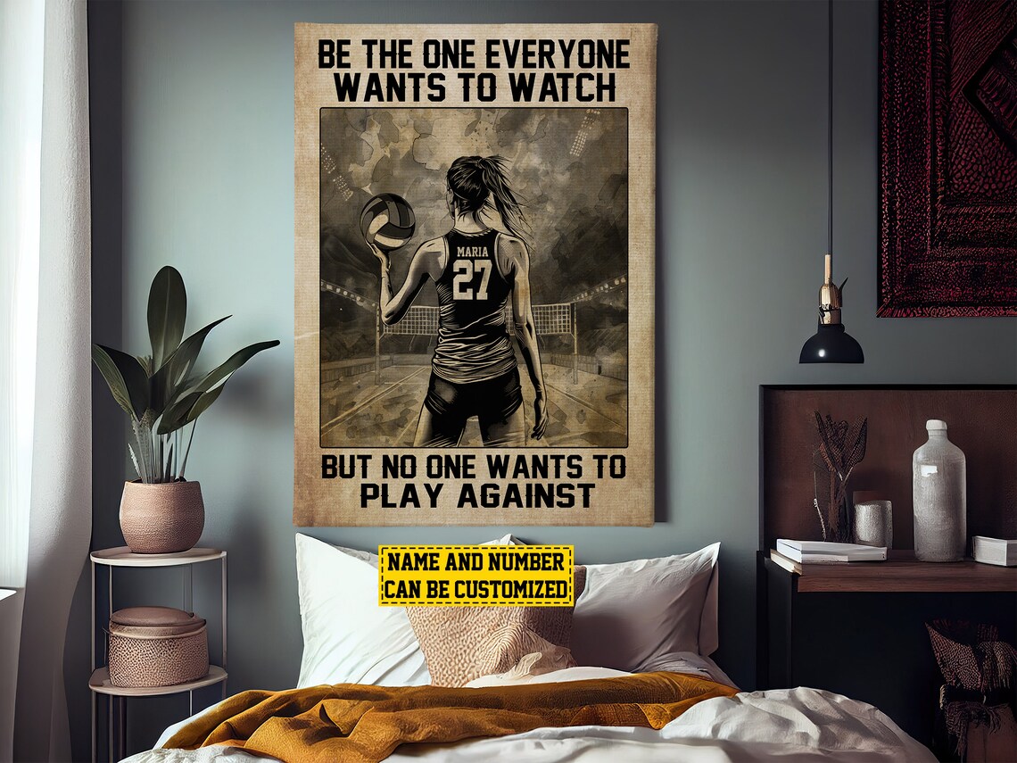Personalized Volleyball Motivation Poster Print for Daughter - Image 3