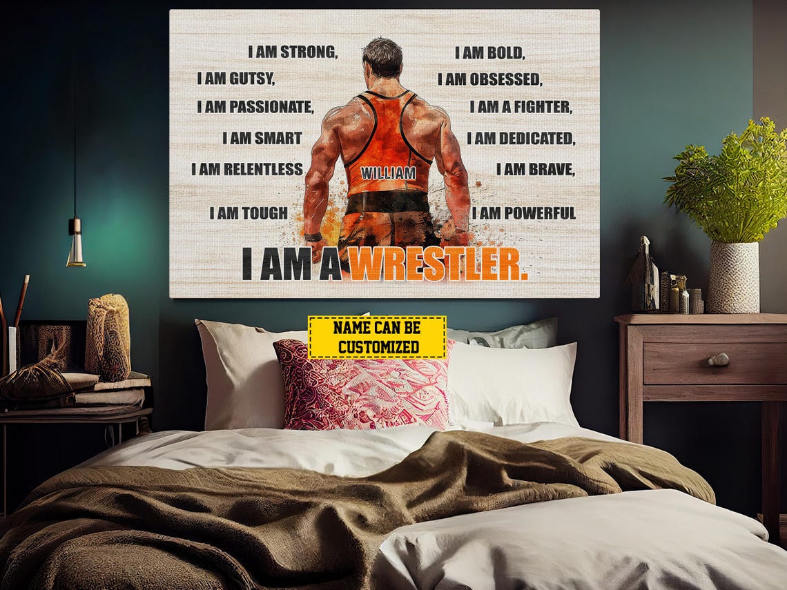 I Am Wrestler Personalized Wrestling Poster Wrestling Print Wrestling Gift For Boys Men - Image 4
