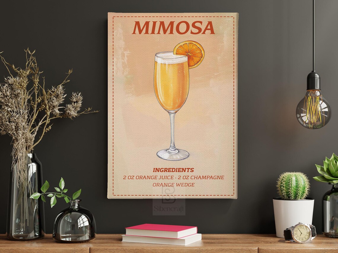 Mimosa Cocktail, Bar Decor Art Print - Image 5