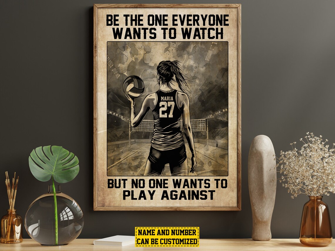 Personalized Volleyball Motivation Poster Print for Daughter - Image 6