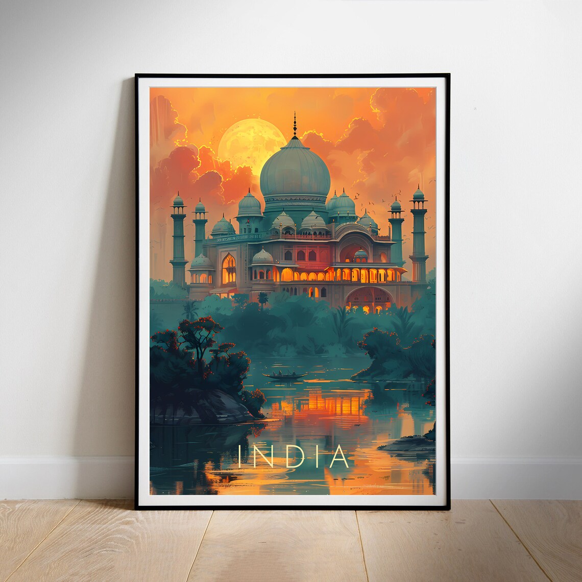 India Travel Poster, New Home Wall Art Print - Image 2