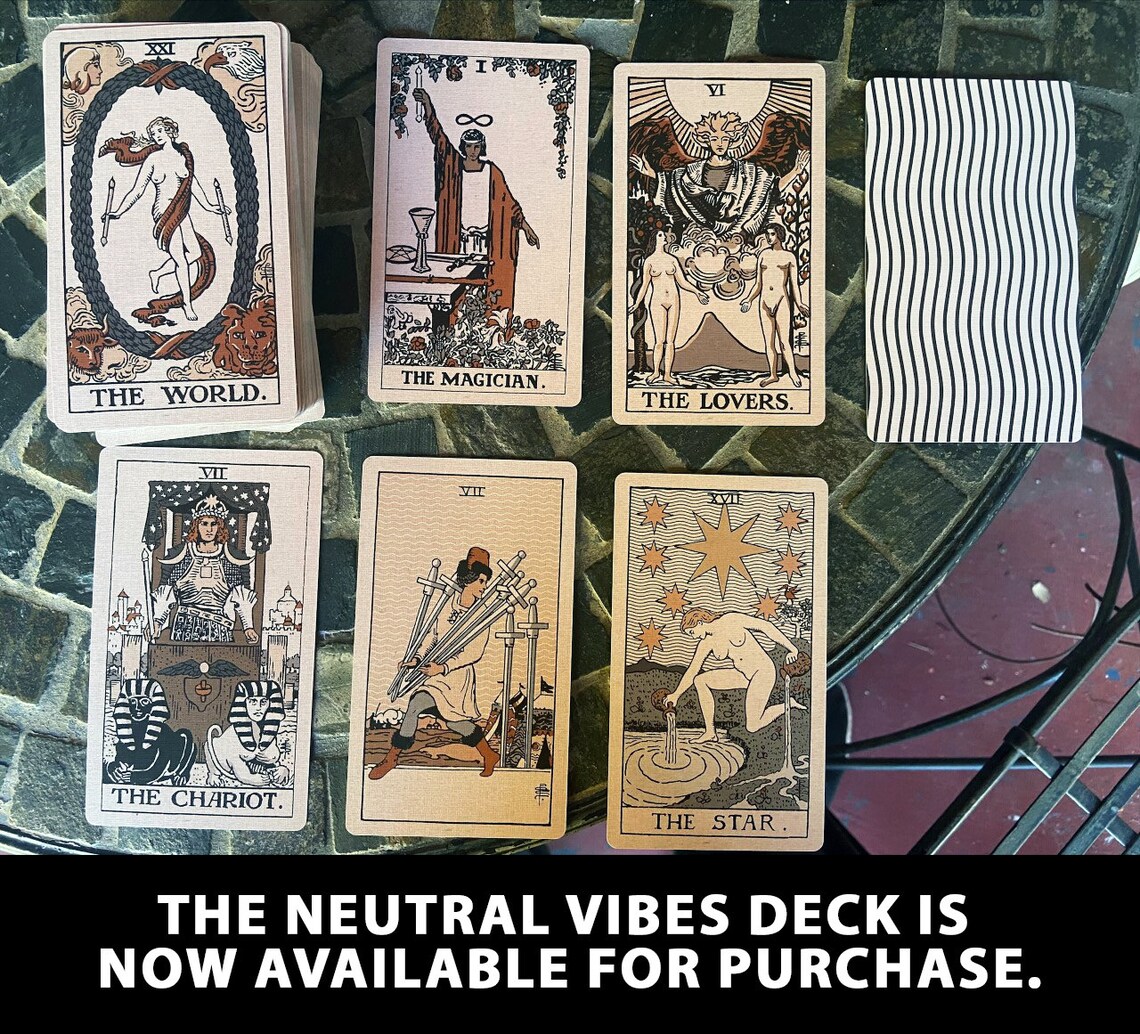 The Sun Tarot Card, Neutral Eclectic Poster Print - Image 2
