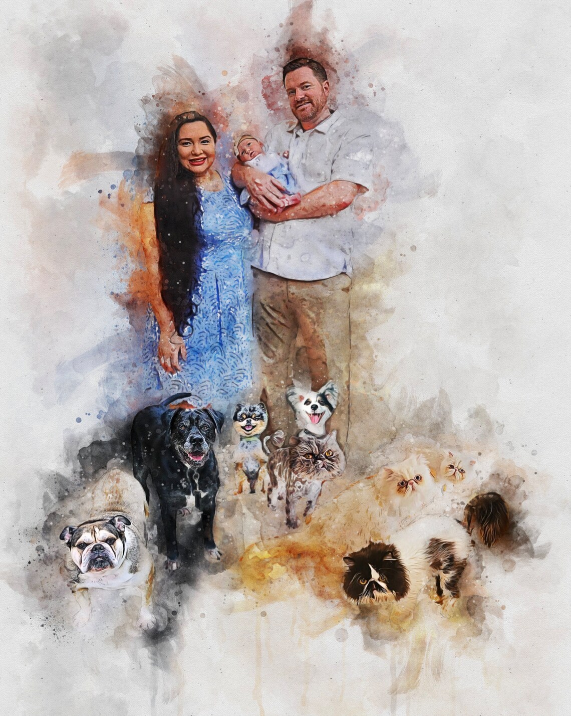 Personalized Memorial Photo Collage Art Print, Christmas - Image 3