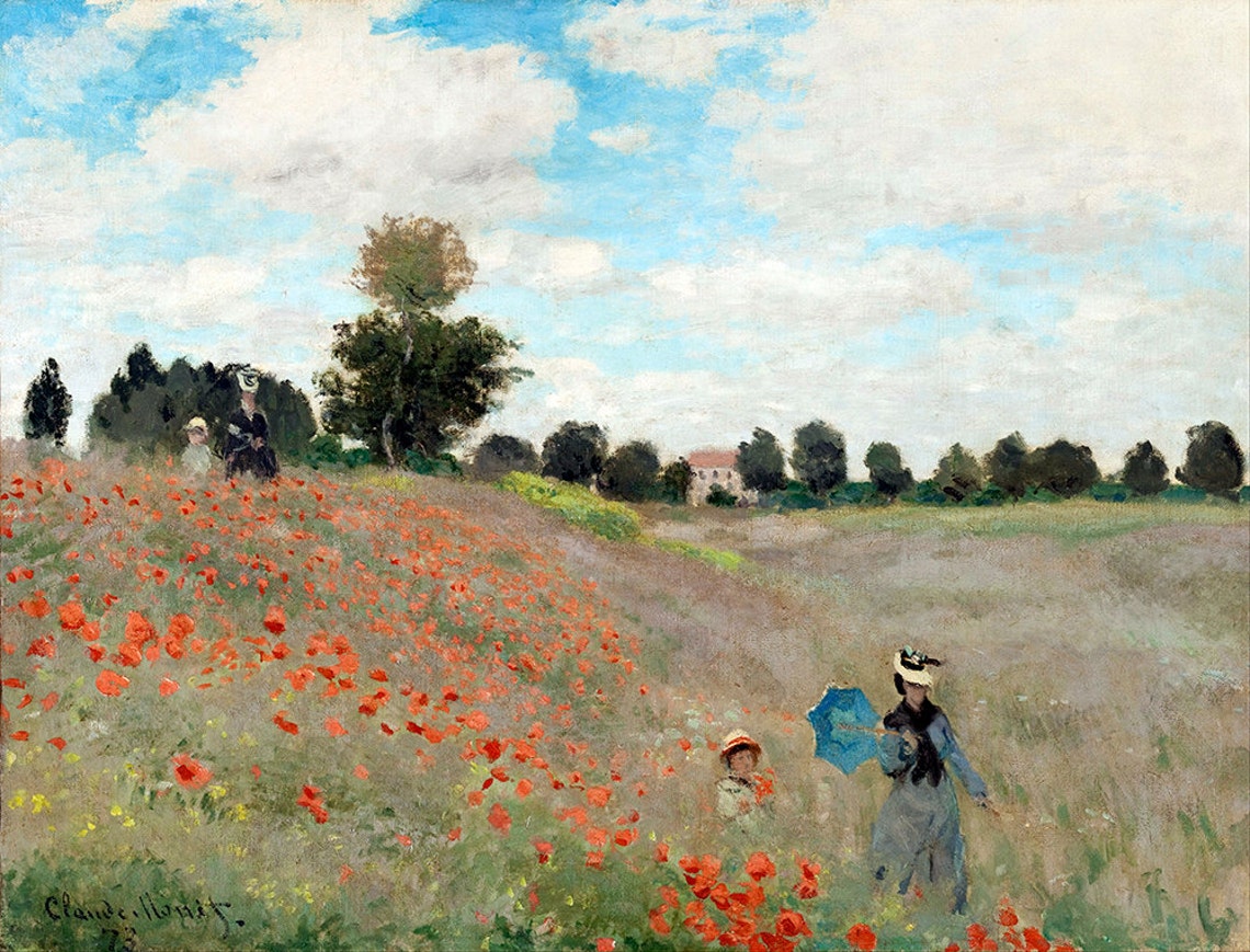 Claude Monet Poppy Field Fine Art Glice 1873 Sku 0161 - Image 2