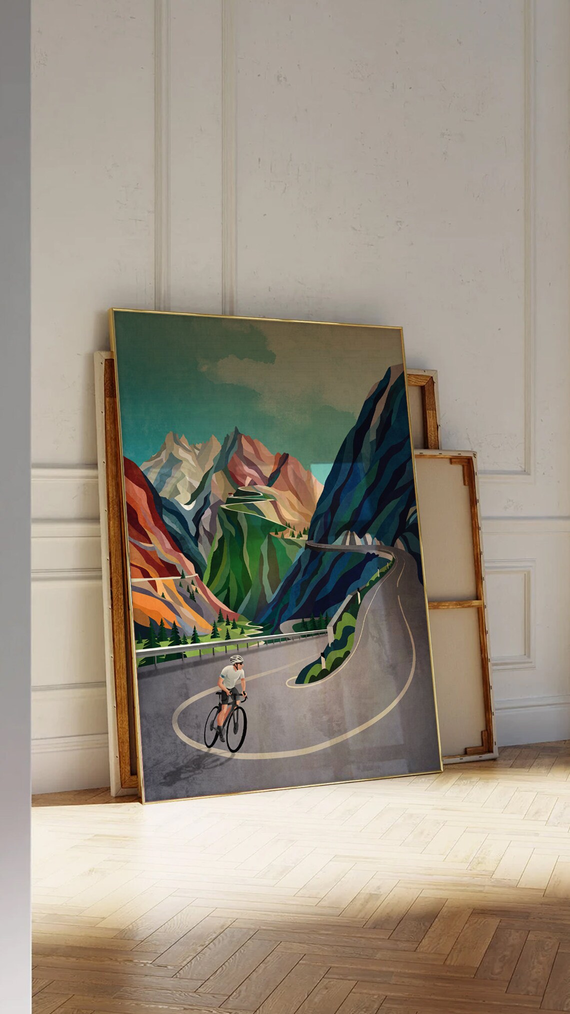 Cycling Art Print, The Moment Before The Ascent - Image 3