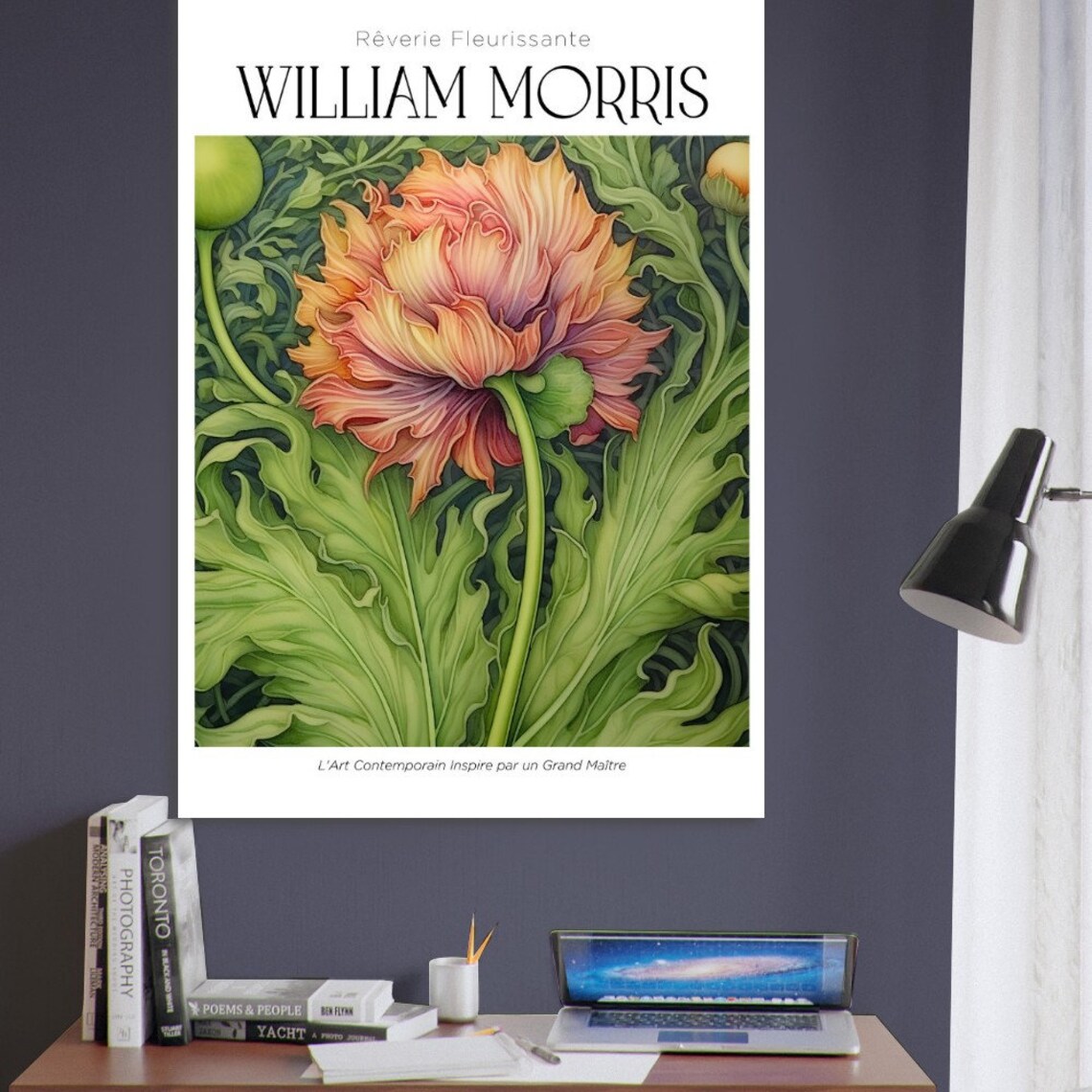 William Morris Flower Botanical Art Print