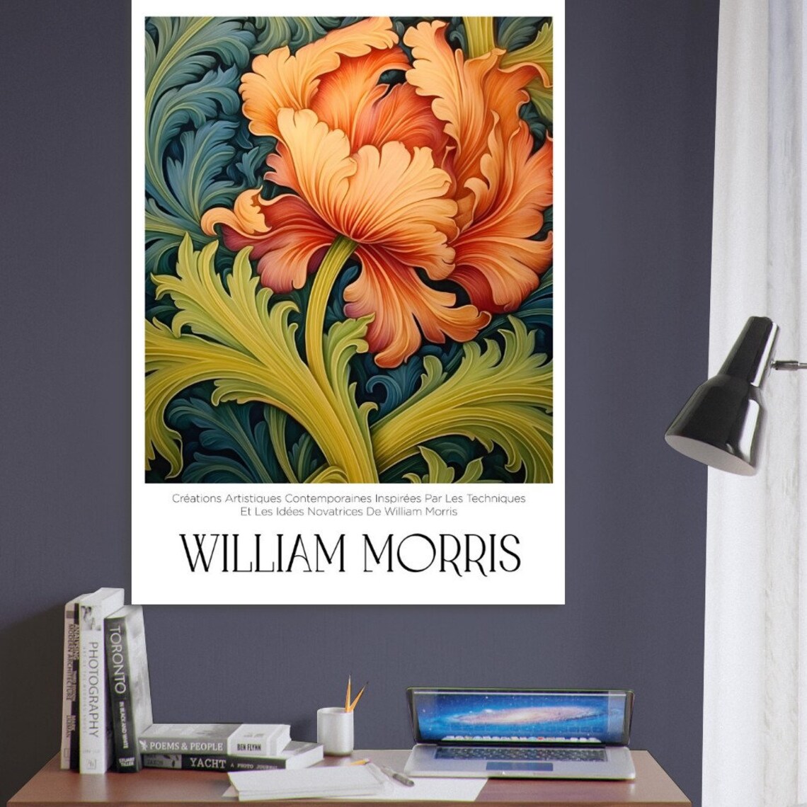 William Morris Botanical Flower Poster, Floral Decor - Image 2