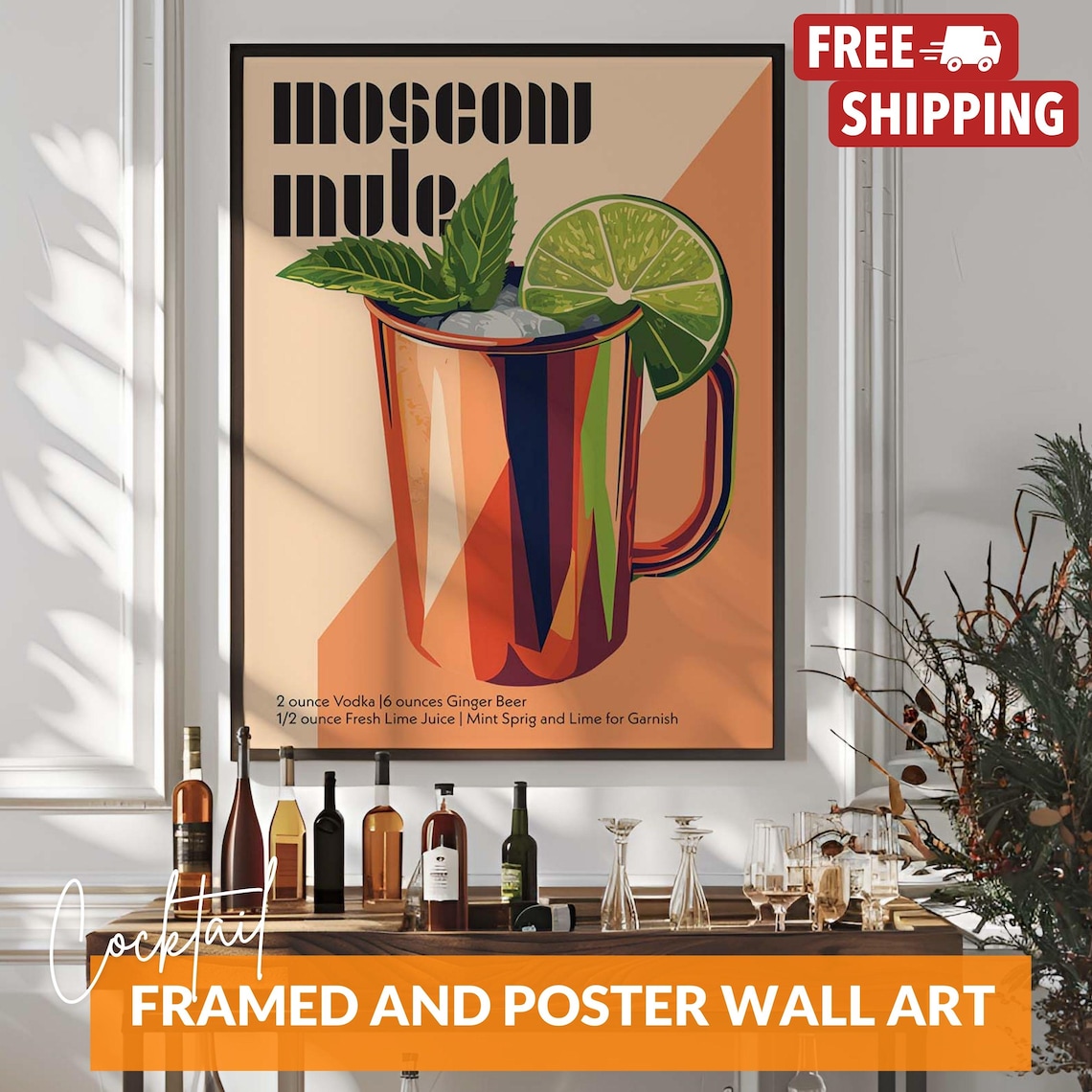 Vintage Moscow Mule Cocktail Recipe, Mid-Century Drink