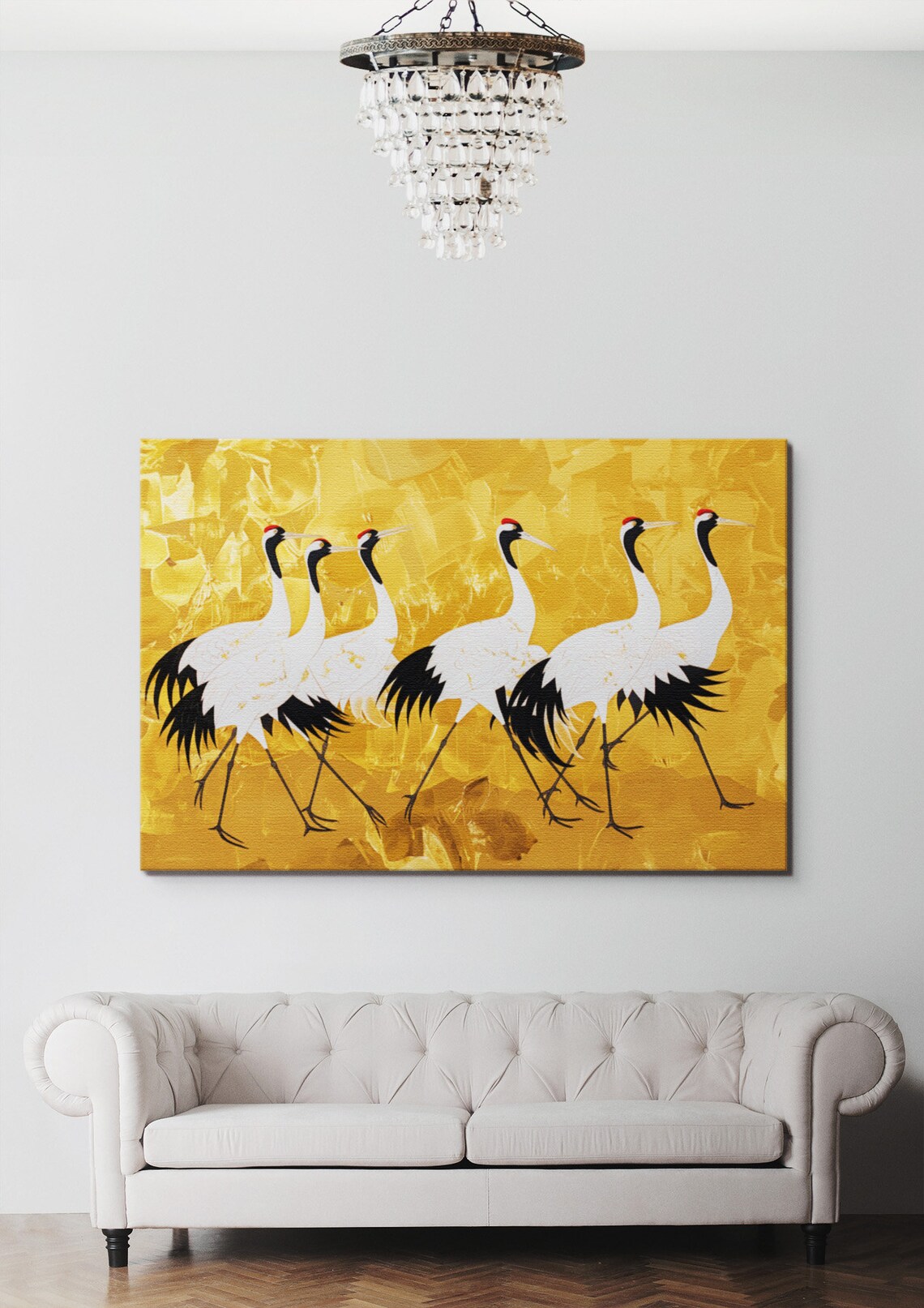 Ogata Korin Cranes, Traditional Japanese Art Print