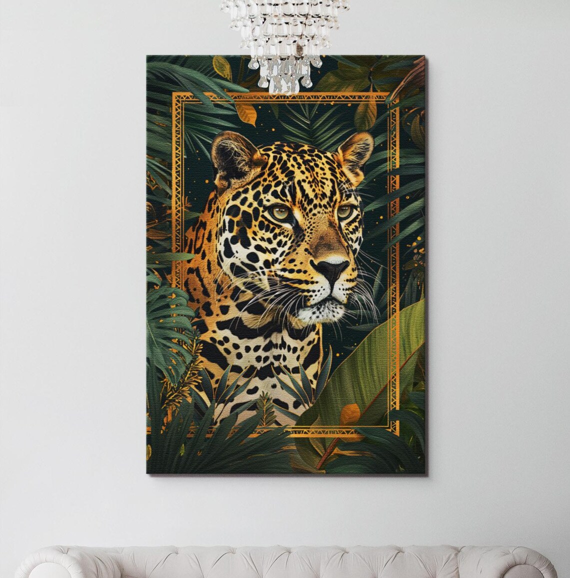 Jungle Leopard Art Print, Safari Animal Decor