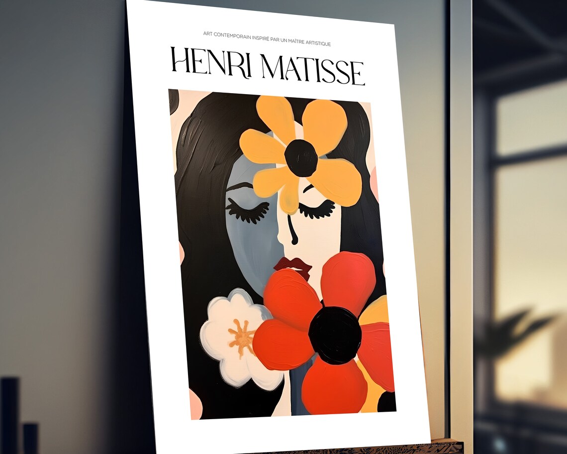 Henri Matisse Flower Portrait, Exhibition Poster - Image 2