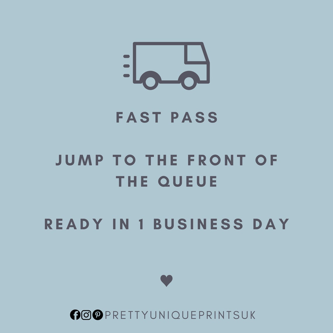 Fast Pass Express Dispatch One Business Day Shop Upgrade Print