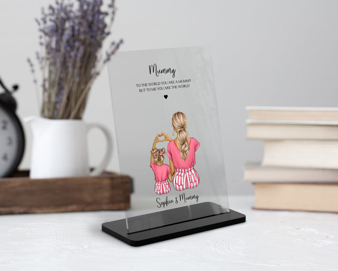 Personalized Mummy Acrylic Plaque Print To Me You Are The World