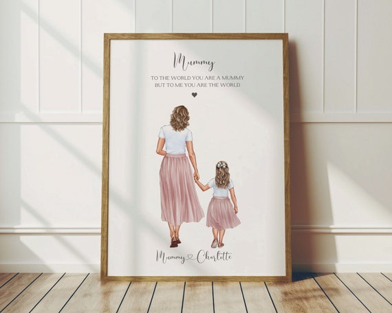Personalised Gift For Mum Mum And Daughter Print Mothers Day Gift For Mom Mummy Birthday Gift Mum Print Mom Gifts Gifts For Her