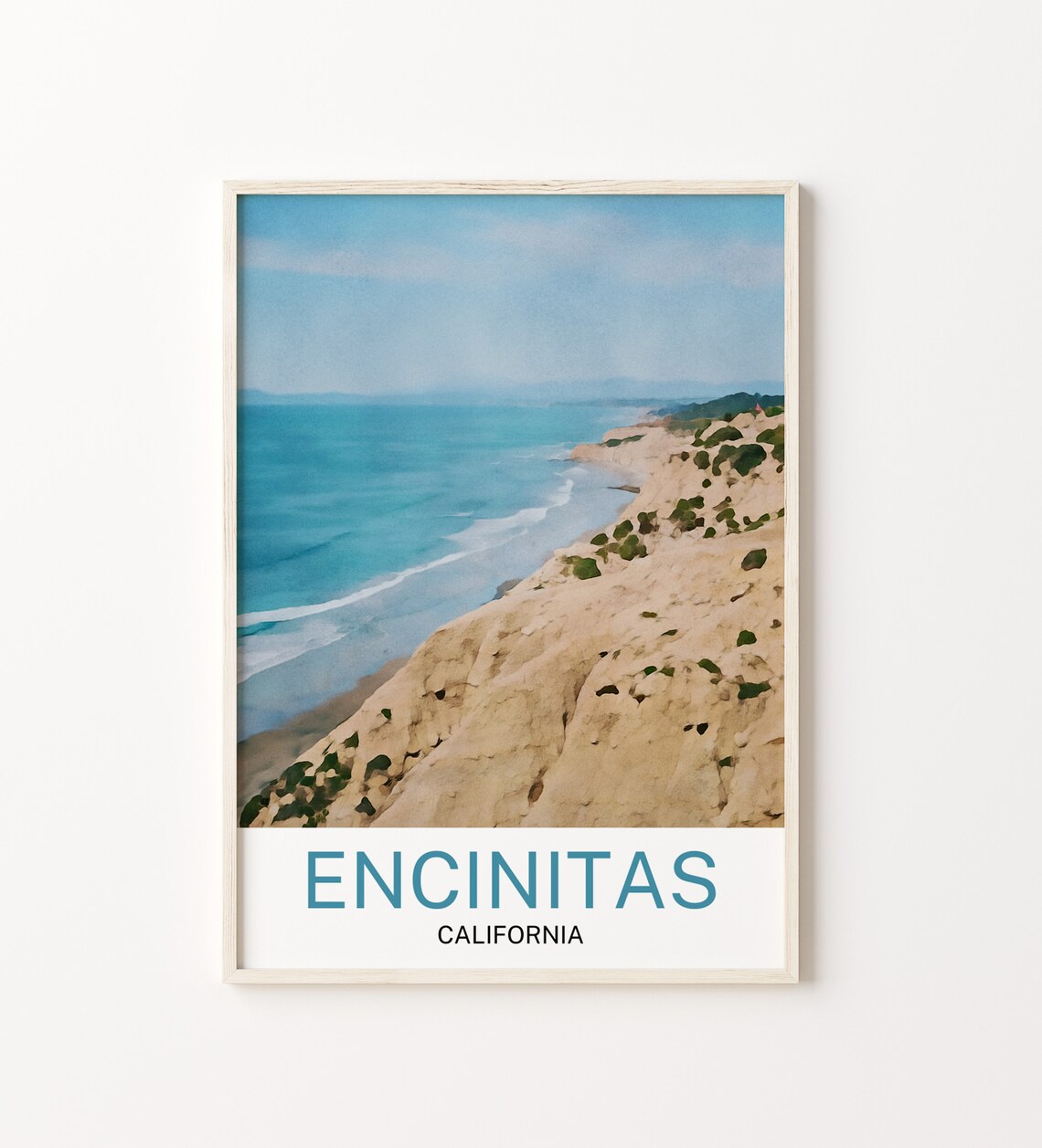 Encinitas Travel Poster, Encinitas Souvenir Gift