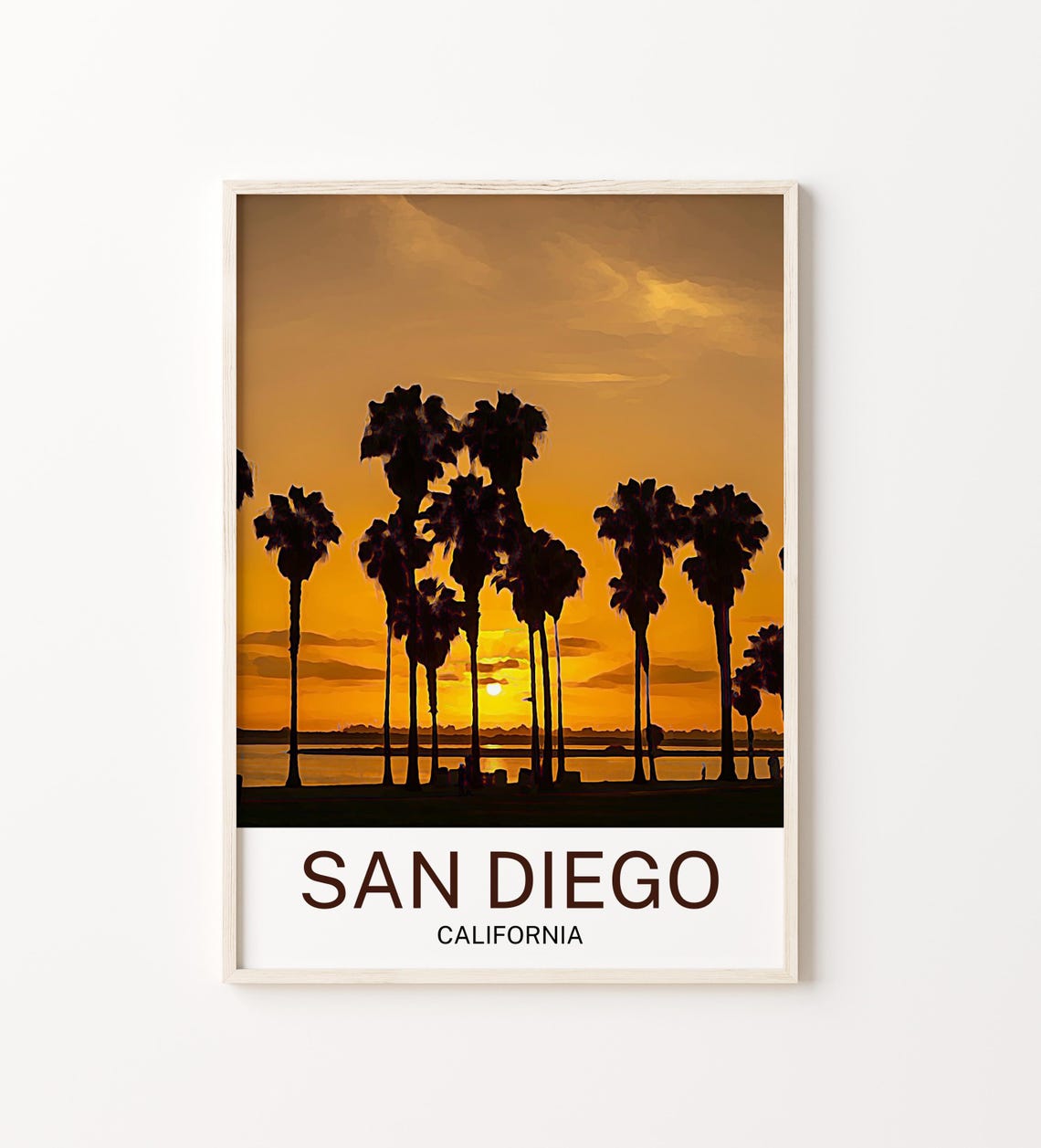 San Diego San Diego Print San Diego Wall Art San Diego Poster San Diego Painting San Diego San Diego Gift Travel Poster Print